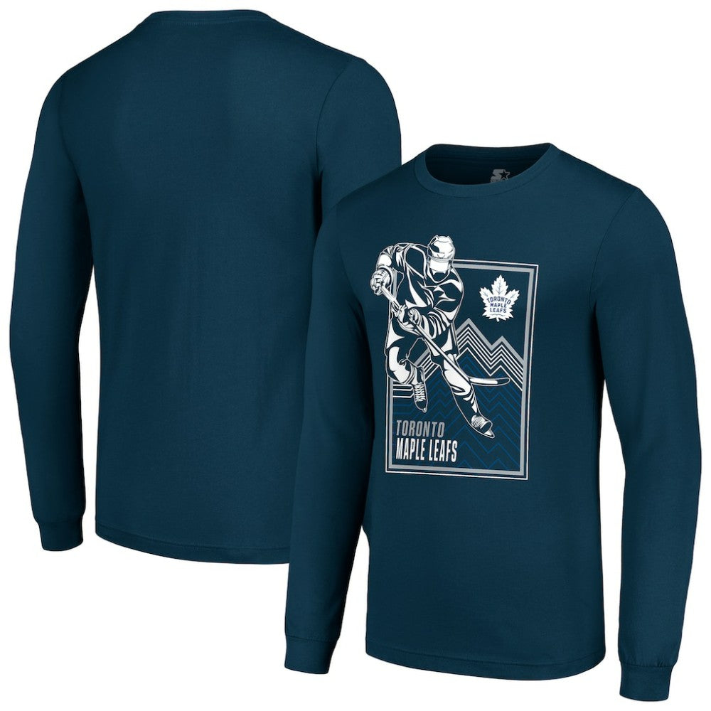 Toronto Maple Leafs Starter Player Grid Long Sleeve T-Shirt - Blue - NHL