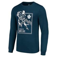 Toronto Maple Leafs Starter Player Grid Long Sleeve T-Shirt - Blue - NHL