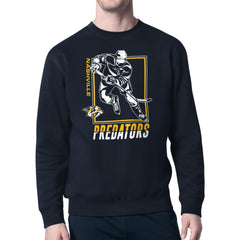 Nashville Predators Starter Player Grid Fleece Pullover Sweatshirt - Navy - NHL