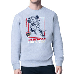 Florida Panthers Starter Player Grid Fleece Pullover Sweatshirt - Heather Gray - NHL