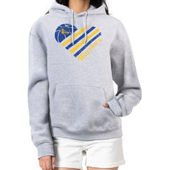 Golden State Warriors G-III 4Her by Carl Banks Women's Heart Pullover Hoodie - Heather Gray - NBA