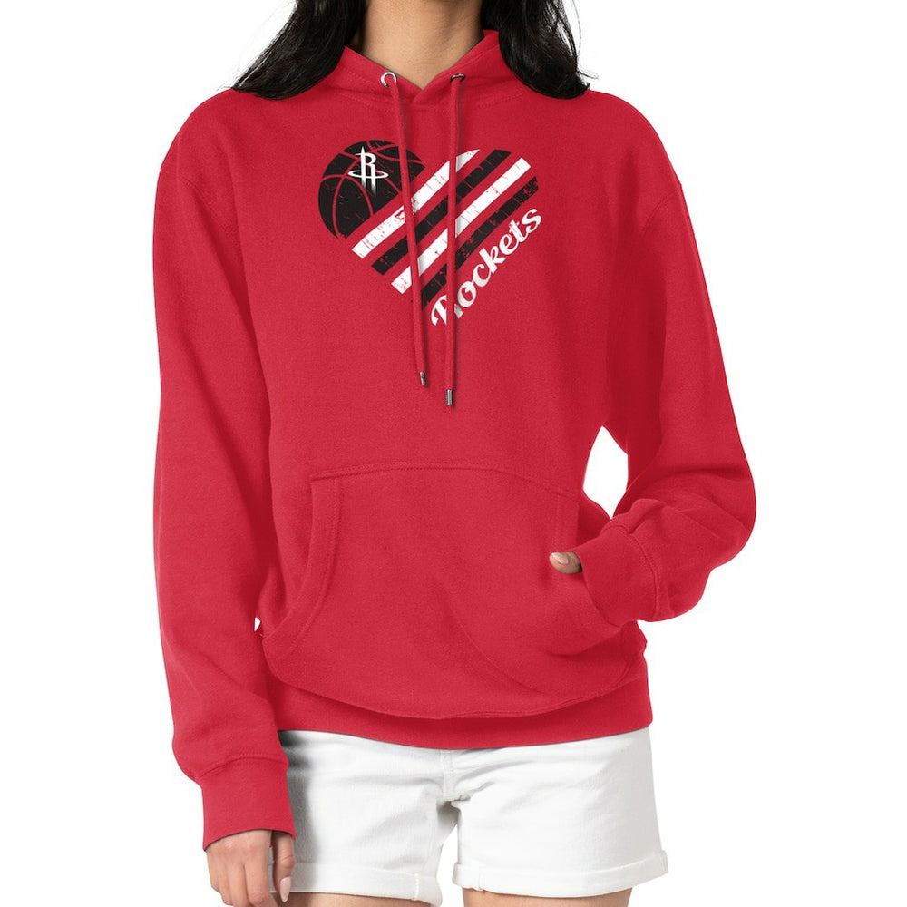 Houston Rockets G-III 4Her by Carl Banks Women's Heart Pullover Hoodie - Red - NBA