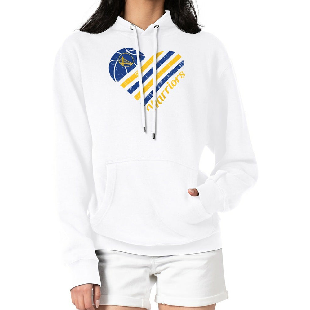 Golden State Warriors G-III 4Her by Carl Banks Women's Heart Pullover Hoodie - White - NBA