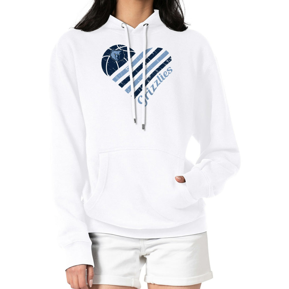 Memphis Grizzlies G-III 4Her by Carl Banks Women's Heart Pullover Hoodie - White - NBA