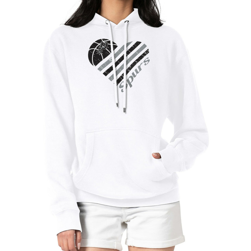San Antonio Spurs G-III 4Her by Carl Banks Women's Heart Pullover Hoodie - White - NBA