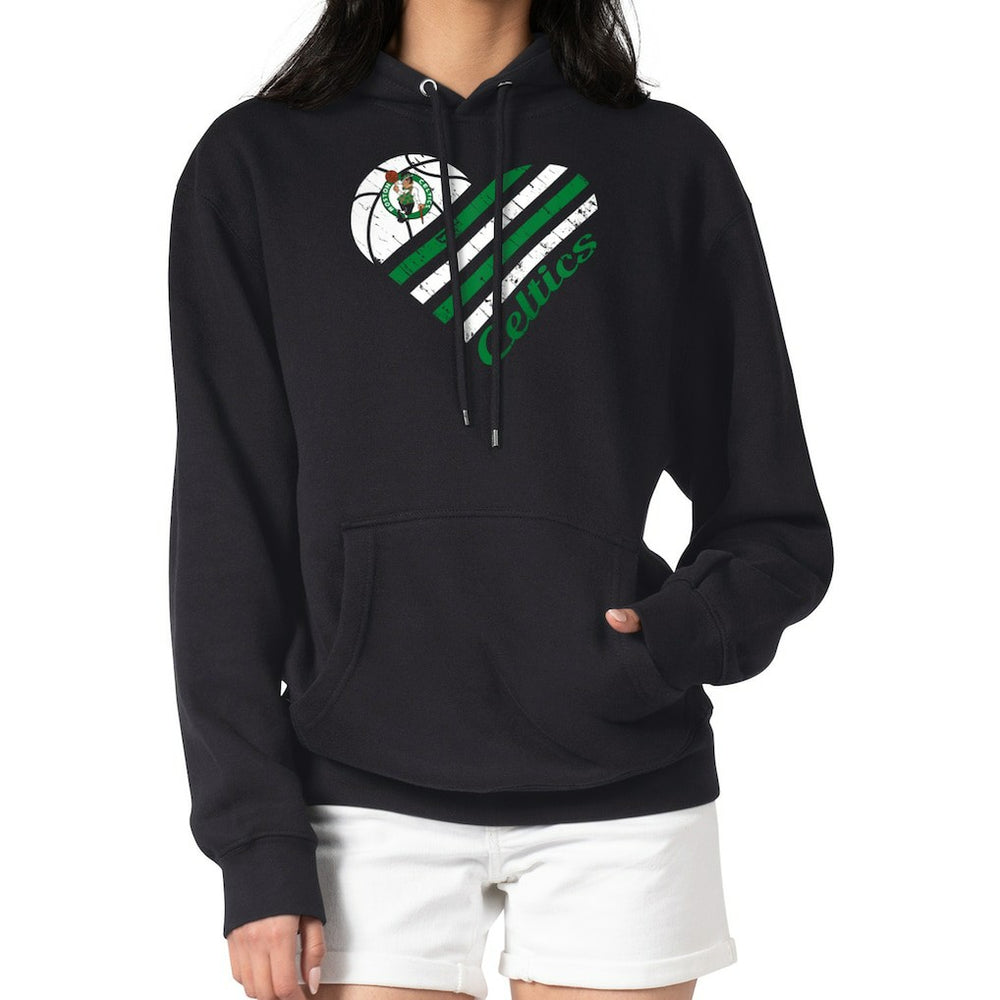 Boston Celtics G-III 4Her by Carl Banks Women's Heart Pullover Hoodie - Black - NBA