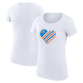 Oklahoma City Thunder G-III 4Her by Carl Banks Women's Super-Slim Fit Lightweight Heart T-Shirt White - NBA