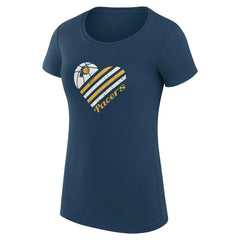 Indiana Pacers G-III 4Her by Carl Banks Women's Super-Slim Fit Lightweight Heart T-Shirt Navy - NBA