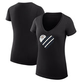 Oklahoma City Thunder G-III 4Her by Carl Banks Women's Super-Slim Fit Lightweight Heart V-Neck T-Shirt Black - NBA
