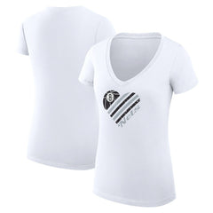 Brooklyn Nets G-III 4Her by Carl Banks Women's Super-Slim Fit Lightweight Heart V-Neck T-Shirt White - NBA