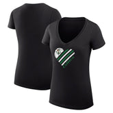 Boston Celtics G-III 4Her by Carl Banks Women's Super-Slim Fit Lightweight Heart V-Neck T-Shirt Black - NBA