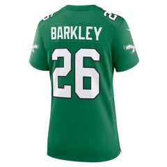 Saquon Barkley Philadelphia Eagles Women's Alternate Game Jersey Kelly Green | Nike for Sale