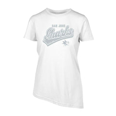 San Jose Sharks Levelwear Women's Birch Sweep T-Shirt - White - NHL