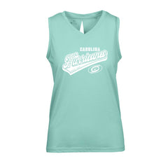 Carolina Hurricanes Levelwear Women's Paisley Sweep V-Neck Tank Top - Mint - NHL