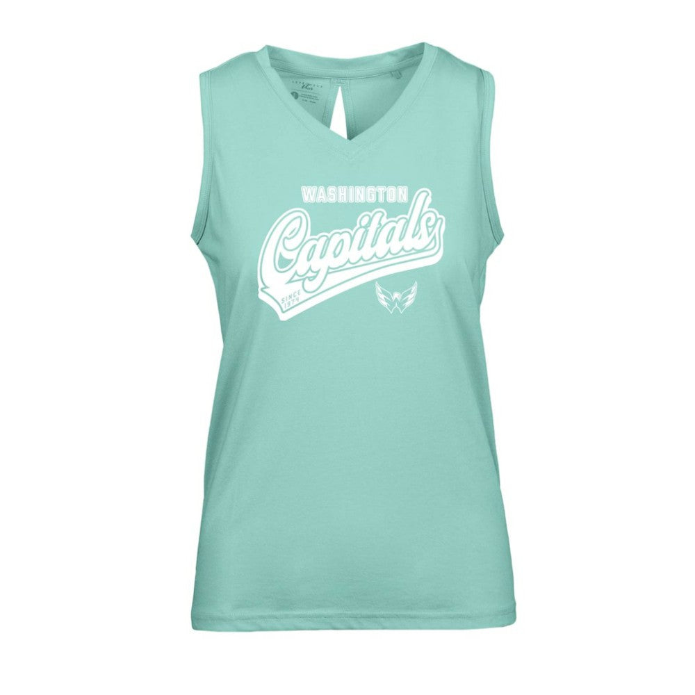 Washington Capitals Levelwear Women's Paisley Sweep V-Neck Tank Top - Mint - NHL