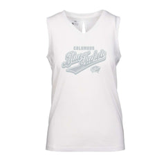 Columbus Blue Jackets Levelwear Women's Paisley Sweep V-Neck Tank Top - White - NHL