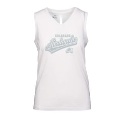 Colorado Avalanche Levelwear Women's Paisley Sweep V-Neck Tank Top - White - NHL