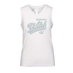 Minnesota Wild Levelwear Women's Paisley Sweep V-Neck Tank Top - White - NHL