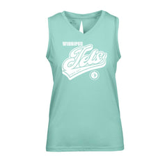 Winnipeg Jets Levelwear Women's Paisley Sweep V-Neck Tank Top - Mint - NHL