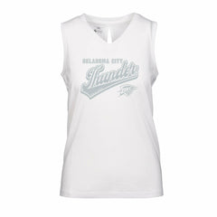 Oklahoma City Thunder Levelwear Women's Paisley Sweep V-Neck Tank Top White - NBA