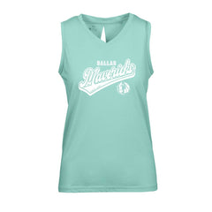 Dallas Mavericks Levelwear Women's Paisley Sweep V-Neck Tank Top Mint - NBA