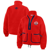 Washington Capitals WEAR by Erin Andrews Women's Polar Fleece Half-Zip Jacket - Red - NHL