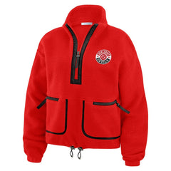 New Jersey Devils WEAR by Erin Andrews Women's Polar Fleece Half-Zip Jacket - Red - NHL