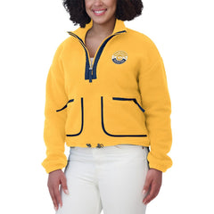 Nashville Predators WEAR by Erin Andrews Women's Polar Fleece Half-Zip Jacket - Gold - NHL
