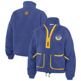 St. Louis Blues WEAR by Erin Andrews Women's Polar Fleece Half-Zip Jacket - Blue - NHL