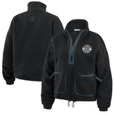Vegas Golden Knights WEAR by Erin Andrews Women's Polar Fleece Half-Zip Jacket - Black - NHL