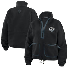 Vegas Golden Knights WEAR by Erin Andrews Women's Polar Fleece Half-Zip Jacket - Black - NHL