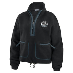 Vegas Golden Knights WEAR by Erin Andrews Women's Polar Fleece Half-Zip Jacket - Black - NHL