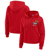 Chicago Blackhawks WEAR by Erin Andrews Women's Waffle-Knit Pullover Hoodie - Red - NHL