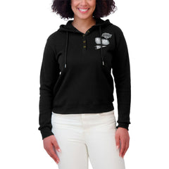 Los Angeles Kings WEAR by Erin Andrews Women's Waffle-Knit Pullover Hoodie - Black - NHL