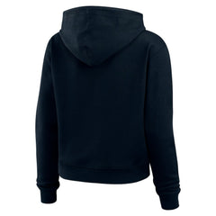 Seattle Kraken WEAR by Erin Andrews Women's Waffle-Knit Pullover Hoodie - Deep Sea Blue - NHL
