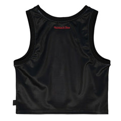 Chicago Bulls Women's Hardwood Classics Big Face 4.0 Cropped Tank Top Black - NBA