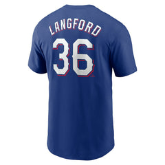 Wyatt Langford Texas Rangers Nike Fuse Name & Number T-Shirt - MLB