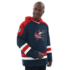 Columbus Blue Jackets Starter Hockey Pullover Hoodie - Navy/Red - NHL