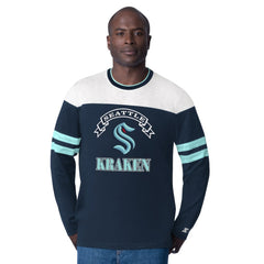 Seattle Kraken Starter Blitz Durene Long Sleeve T-Shirt - Deep Sea Blue - NHL