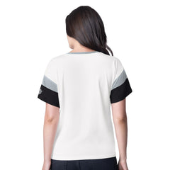 Los Angeles Kings G-III 4Her by Carl Banks Women's Rink Oversized Rhinestone V-Neck T-Shirt - White - NHL