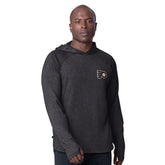 Philadelphia Flyers MSX by Michael Strahan Fast Track Raglan Long Sleeve Hoodie T-Shirt - Black - NHL