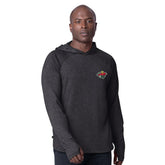 Minnesota Wild MSX by Michael Strahan Fast Track Raglan Long Sleeve Hoodie T-Shirt - Black - NHL