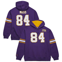 Randy Moss Minnesota Vikings Retired Player Name & Number Pullover Hoodie Purple | Mitchell & Ness
