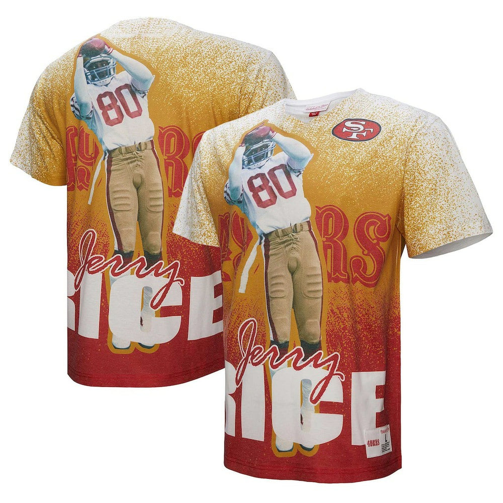 Jerry Rice San Francisco 49ers Burst Retired Player T-Shirt Gray | Mitchell & Ness