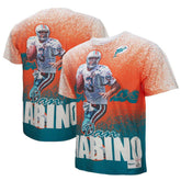 Dan Marino Miami Dolphins Burst Retired Player T-Shirt White | Mitchell & Ness