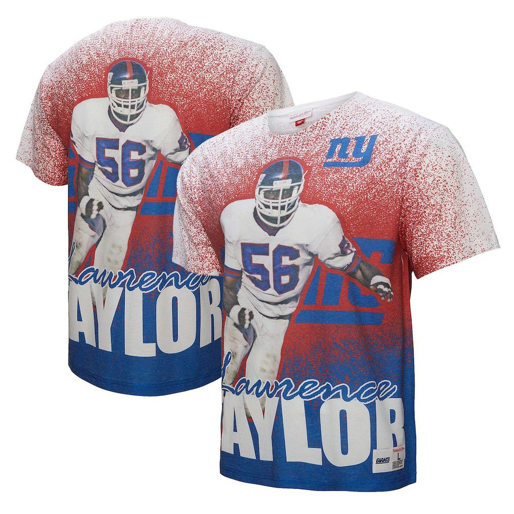 Lawrence Taylor New York Giants Burst Retired Player T-Shirt Gray | Mitchell & Ness