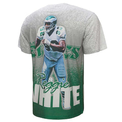 Reggie White Philadelphia Eagles Burst Retired Player T-Shirt Gray | Mitchell & Ness
