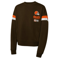 Cleveland Browns Girls Eternal Love Pullover Sweatshirt Brown | NFL