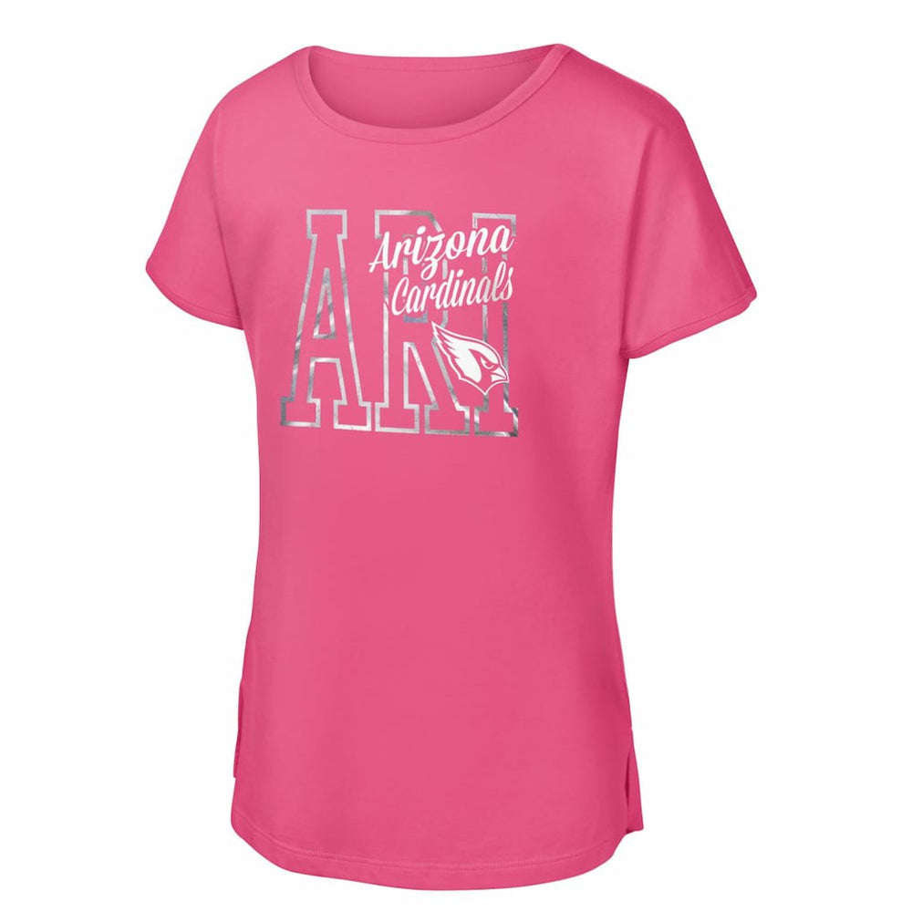 Arizona Cardinals Girls Youth Signal Caller Dolman T-Shirt Pink | NFL