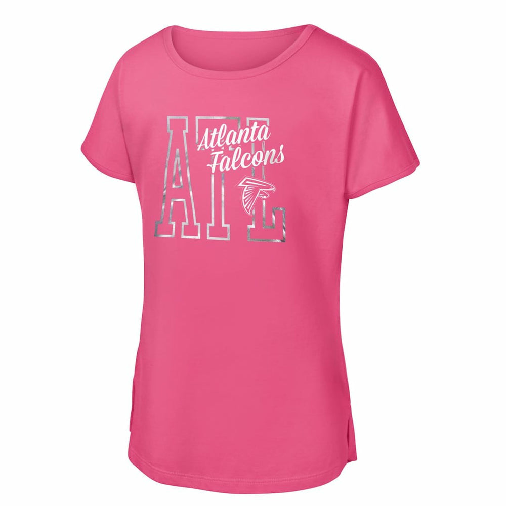 Atlanta Falcons Girls Youth Signal Caller Dolman T-Shirt Pink | NFL